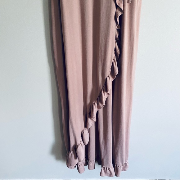 Charlotte Russe Women's Mauve Pink Tank Top Maxi Dress with Ruffles Size Medium - Picture 5 of 10